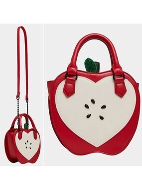 Betsey Johnson THE APPLE OF MY EYE RED Crossbody Bag New with tags NWT